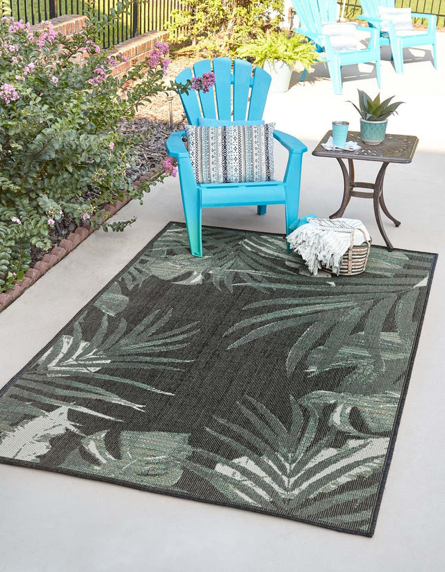 Navy Blue 9' x 12' Baja Outdoor Rectangle Area Rug Weather Resistant for Patio, Deck, Terrace, Balcony, Porch 100% Polypropylene Modern Outside Decor for Sale at Rug Engine