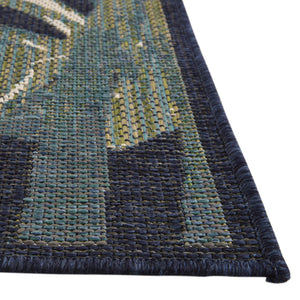 Navy Blue 9' x 12' Baja Outdoor Rectangle Area Rug Weather Resistant for Patio, Deck, Terrace, Balcony, Porch 100% Polypropylene Modern Outside Decor for Sale at Rug Engine