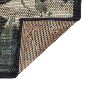 Navy Blue 5' 3 x 7' 7 Baja Outdoor Rectangle Area Rug Weather Resistant for Patio, Deck, Terrace, Balcony, Porch 100% Polypropylene Modern Outside Decor for Sale at Rug Engine