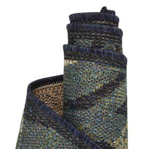 Navy Blue 9' x 12' Baja Outdoor Rectangle Area Rug Weather Resistant for Patio, Deck, Terrace, Balcony, Porch 100% Polypropylene Modern Outside Decor for Sale at Rug Engine