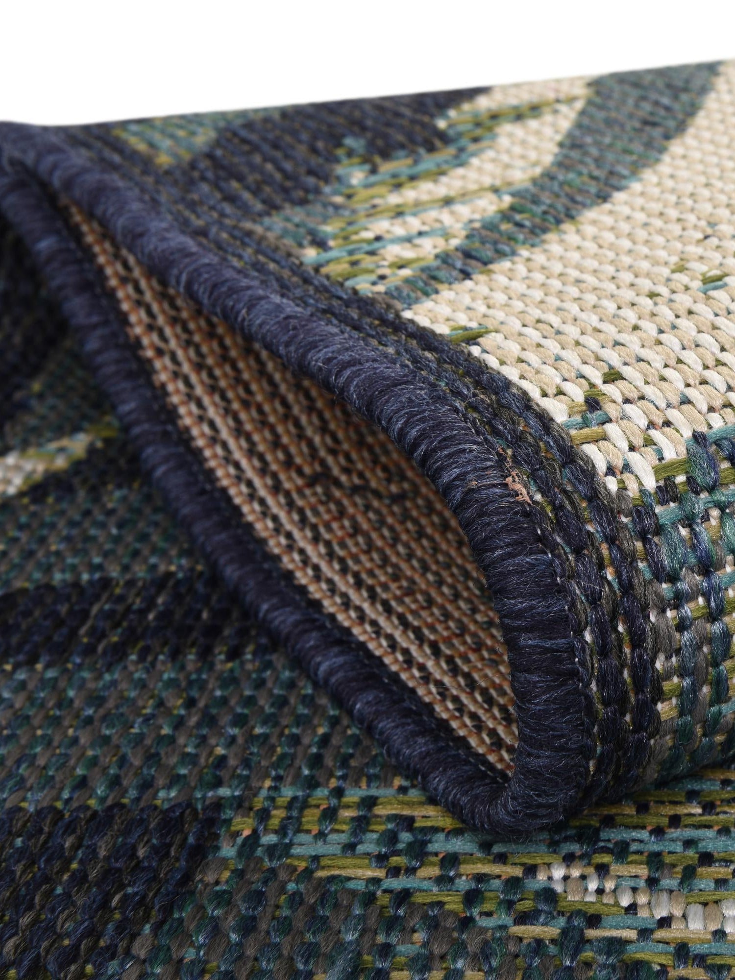 Navy Blue 2' x 7' 10 Baja Outdoor Runner Area Rug Weather Resistant for Patio, Deck, Terrace, Balcony, Porch 100% Polypropylene Modern Outside Decor for Sale at Rug Engine