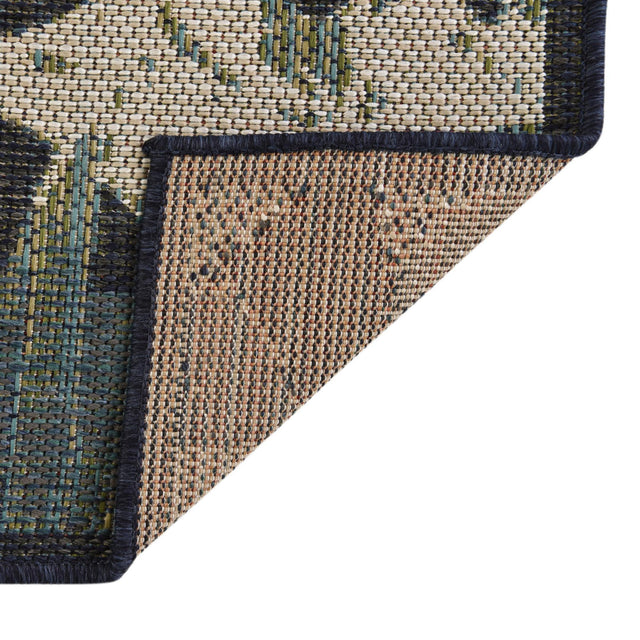 Navy Blue 2' x 5' 11 Baja Outdoor Runner Area Rug Weather Resistant for Patio, Deck, Terrace, Balcony, Porch 100% Polypropylene Modern Outside Decor for Sale at Rug Engine