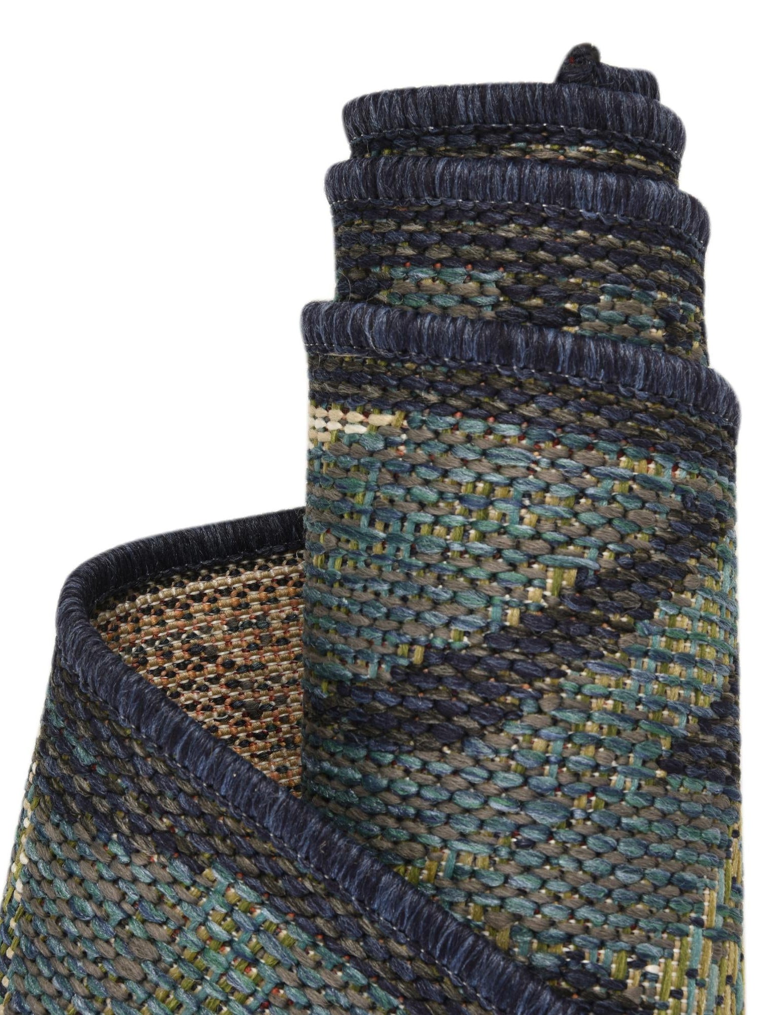 Navy Blue 2' x 7' 10 Baja Outdoor Runner Area Rug Weather Resistant for Patio, Deck, Terrace, Balcony, Porch 100% Polypropylene Modern Outside Decor for Sale at Rug Engine