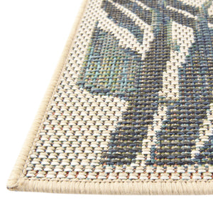 Ivory 9' x 12' Baja Outdoor Rectangle Area Rug Weather Resistant for Patio, Deck, Terrace, Balcony, Porch 100% Polypropylene Modern Outside Decor for Sale at Rug Engine