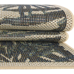 Ivory 9' x 12' Baja Outdoor Rectangle Area Rug Weather Resistant for Patio, Deck, Terrace, Balcony, Porch 100% Polypropylene Modern Outside Decor for Sale at Rug Engine