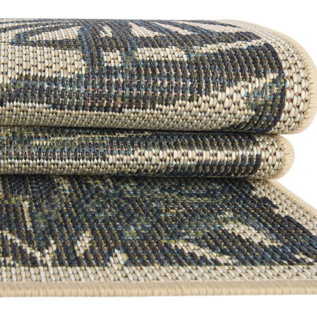Ivory 9' x 12' Baja Outdoor Rectangle Area Rug Weather Resistant for Patio, Deck, Terrace, Balcony, Porch 100% Polypropylene Modern Outside Decor for Sale at Rug Engine