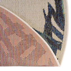 Ivory 3' 3 x 3' 3 Baja Outdoor Round Area Rug Weather Resistant for Patio, Deck, Terrace, Balcony, Porch 100% Polypropylene Modern Outside Decor for Sale at Rug Engine