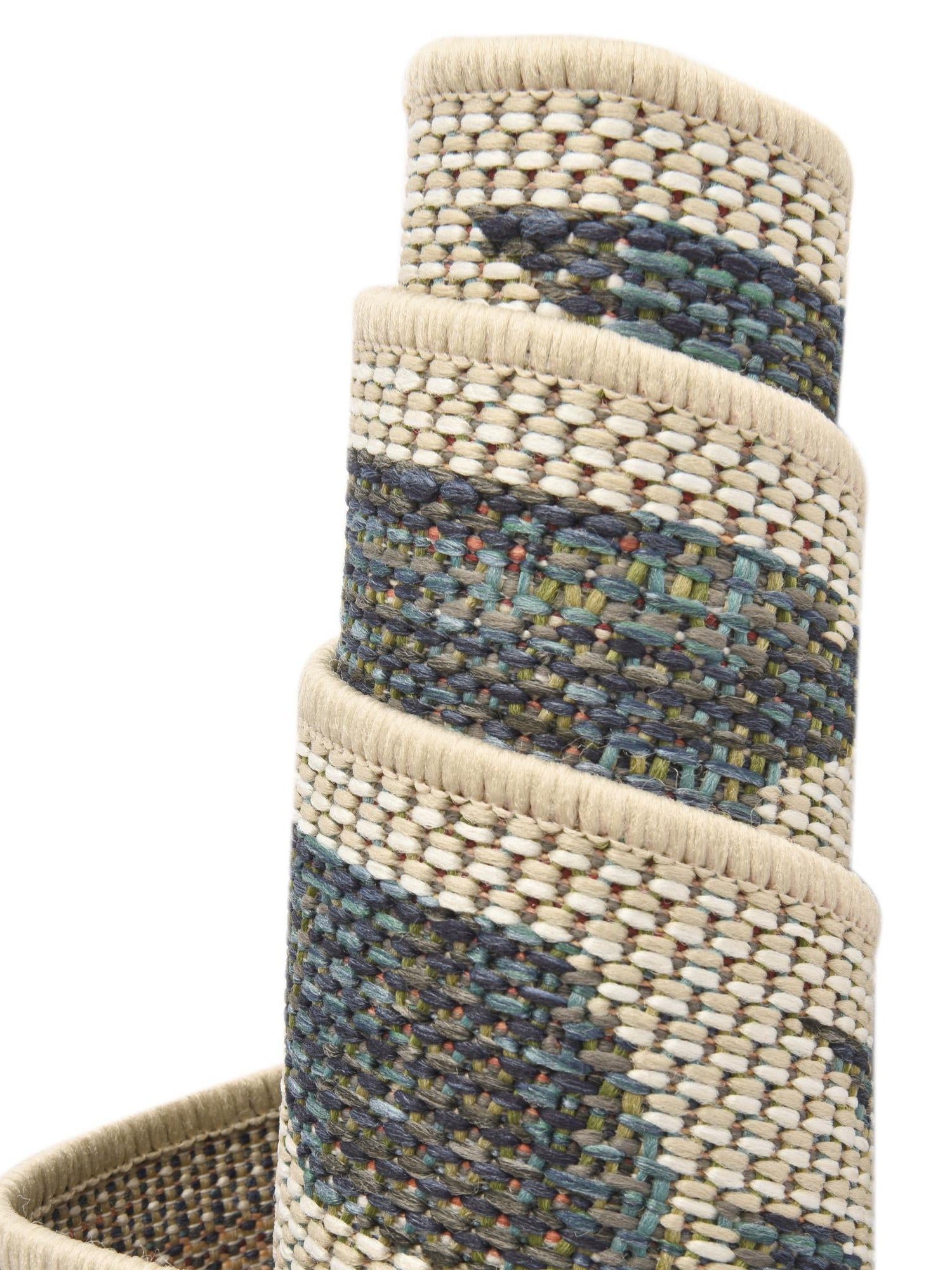 Ivory 5' 3 x 5' 3 Baja Outdoor Round Area Rug Weather Resistant for Patio, Deck, Terrace, Balcony, Porch 100% Polypropylene Modern Outside Decor for Sale at Rug Engine