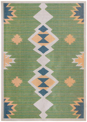 Green 9' x 12' Baja Outdoor Rectangle Area Rug Weather Resistant for Patio, Deck, Terrace, Balcony, Porch 100% Polypropylene Modern Outside Decor for Sale at Rug Engine