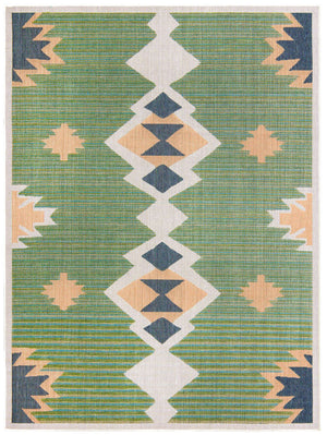 Green 8' x 10' Baja Outdoor Rectangle Rug