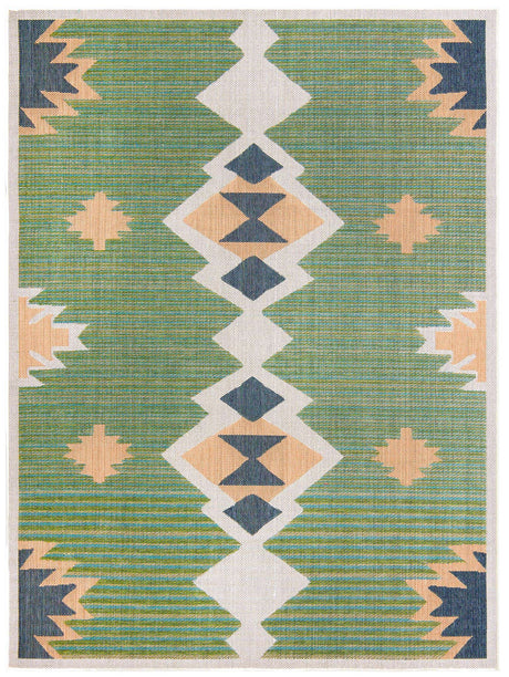 Green 8' x 10' Baja Outdoor Rectangle Rug