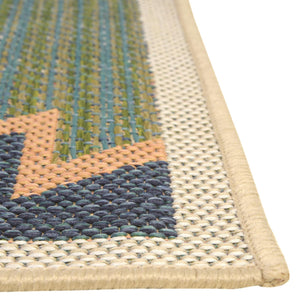Green 5' 3 x 7' 7 Baja Outdoor Rectangle Area Rug Weather Resistant for Patio, Deck, Terrace, Balcony, Porch 100% Polypropylene Modern Outside Decor for Sale at Rug Engine