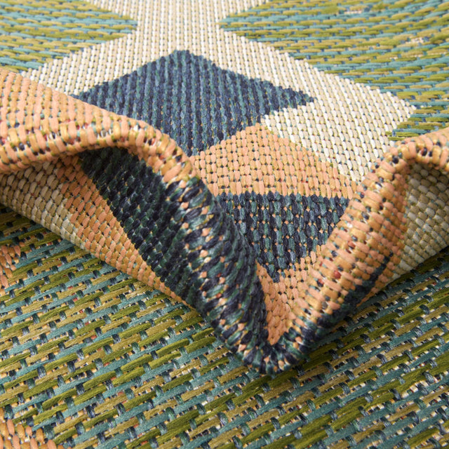 Green 8' x 10' Baja Outdoor Rectangle Rug