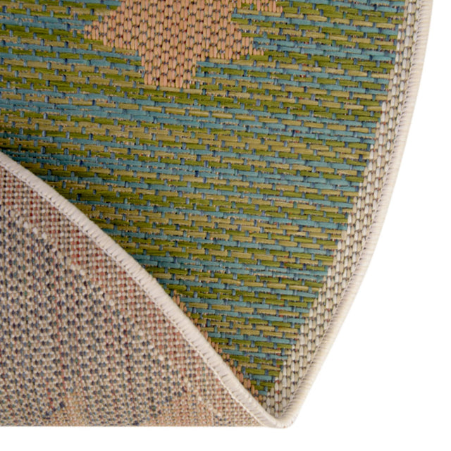 Green 8' x 8' Baja Outdoor Round Rug