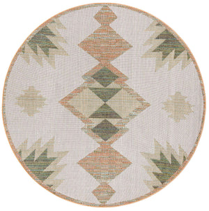 Ivory 7' 10 x 7' 10 Baja Outdoor Round Area Rug Weather Resistant for Patio, Deck, Terrace, Balcony, Porch 100% Polypropylene Modern Outside Decor for Sale at Rug Engine