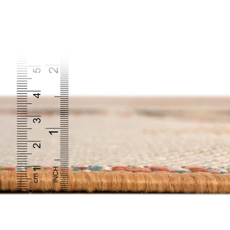 Ivory 3' 3 x 3' 3 Baja Outdoor Round Area Rug Weather Resistant for Patio, Deck, Terrace, Balcony, Porch 100% Polypropylene Modern Outside Decor for Sale at Rug Engine
