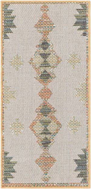 Ivory 2' x 3' 11 Baja Outdoor Runner Area Rug Weather Resistant for Patio, Deck, Terrace, Balcony, Porch 100% Polypropylene Modern Outside Decor for Sale at Rug Engine