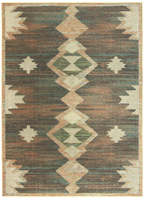 Multicolor 9' 2 x 12' 2 Baja Outdoor Rectangle Rug