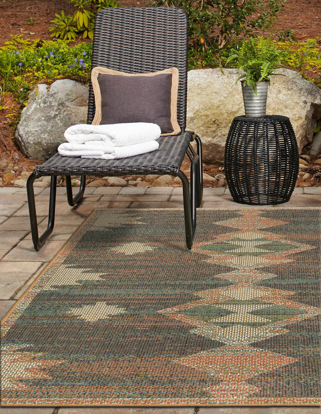 Multicolor 2' x 2' 11 Baja Outdoor Rectangle Area Rug Weather Resistant for Patio, Deck, Terrace, Balcony, Porch 100% Polypropylene Modern Outside Decor for Sale at Rug Engine