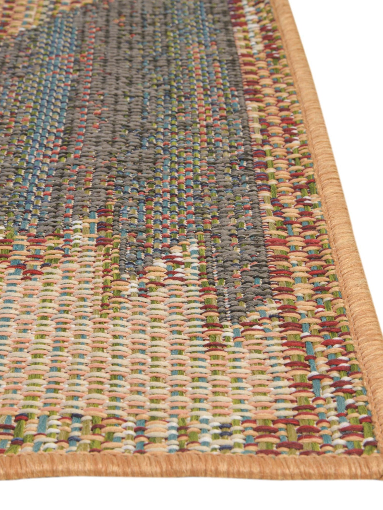 Multicolor 6' x 9' Baja Outdoor Rectangle Area Rug Weather Resistant for Patio, Deck, Terrace, Balcony, Porch 100% Polypropylene Modern Outside Decor for Sale at Rug Engine