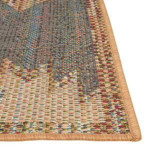 Multicolor 5' 3 x 7' 7 Baja Outdoor Rectangle Area Rug Weather Resistant for Patio, Deck, Terrace, Balcony, Porch 100% Polypropylene Modern Outside Decor for Sale at Rug Engine