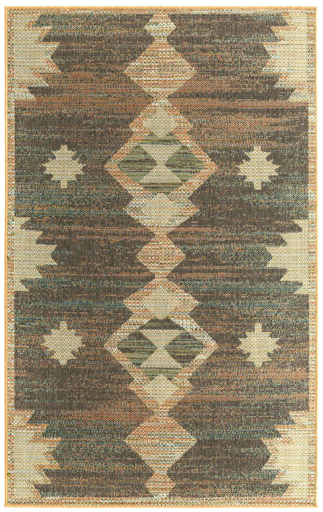 Multicolor 5' 3 x 7' 7 Baja Outdoor Rectangle Area Rug Weather Resistant for Patio, Deck, Terrace, Balcony, Porch 100% Polypropylene Modern Outside Decor for Sale at Rug Engine