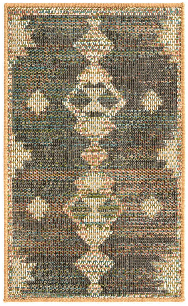 Multicolor 2' x 2' 11 Baja Outdoor Rectangle Area Rug Weather Resistant for Patio, Deck, Terrace, Balcony, Porch 100% Polypropylene Modern Outside Decor for Sale at Rug Engine