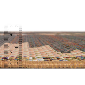 Multicolor 5' 3 x 5' 3 Baja Outdoor Square Area Rug Weather Resistant for Patio, Deck, Terrace, Balcony, Porch 100% Polypropylene Modern Outside Decor for Sale at Rug Engine