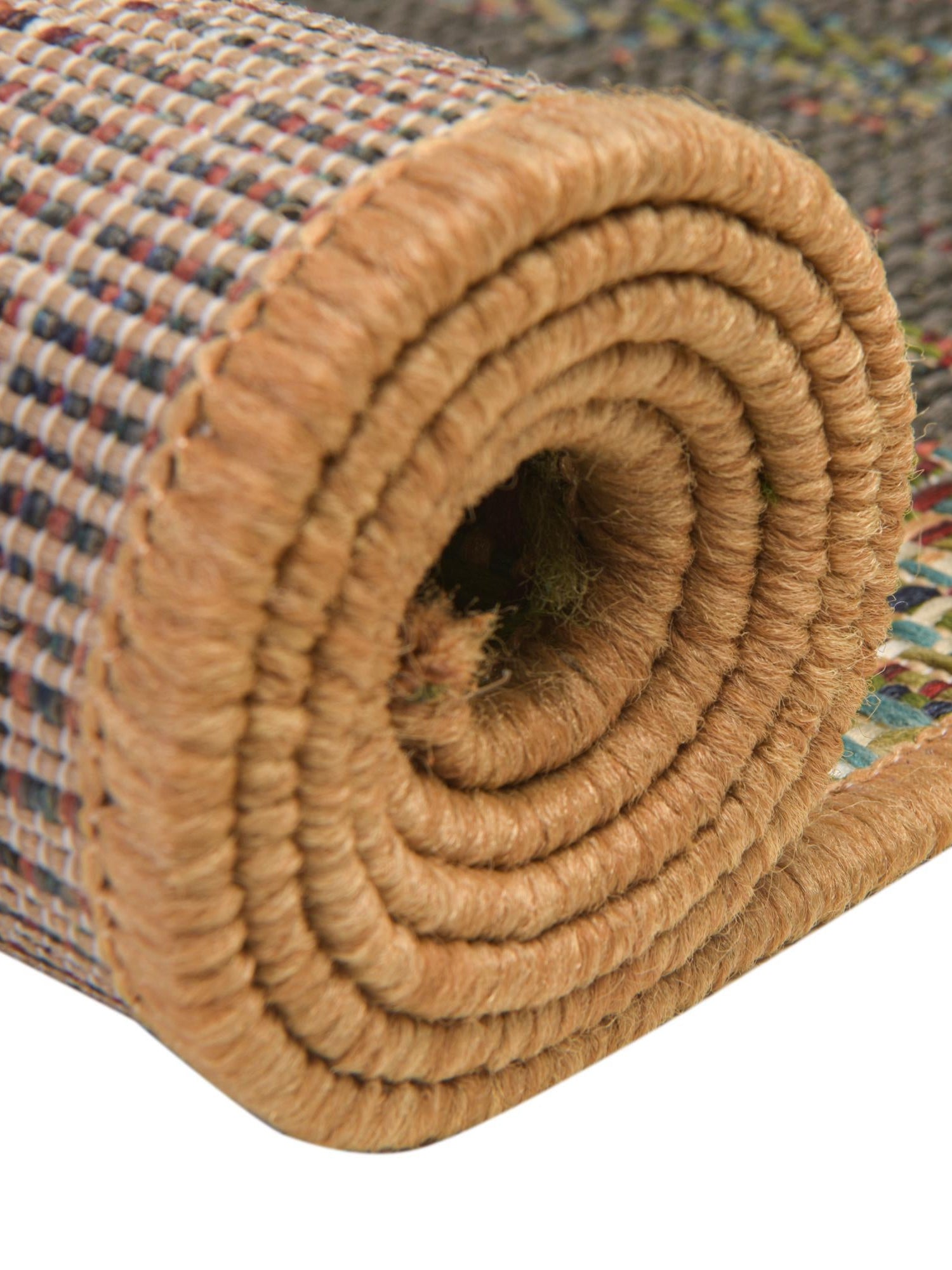 Multicolor 3' 3 x 3' 3 Baja Outdoor Round Area Rug Weather Resistant for Patio, Deck, Terrace, Balcony, Porch 100% Polypropylene Modern Outside Decor for Sale at Rug Engine