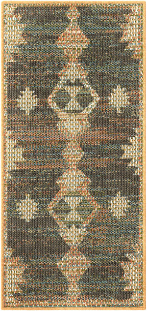 Multicolor 2' x 3' 11 Baja Outdoor Runner Area Rug Weather Resistant for Patio, Deck, Terrace, Balcony, Porch 100% Polypropylene Modern Outside Decor for Sale at Rug Engine