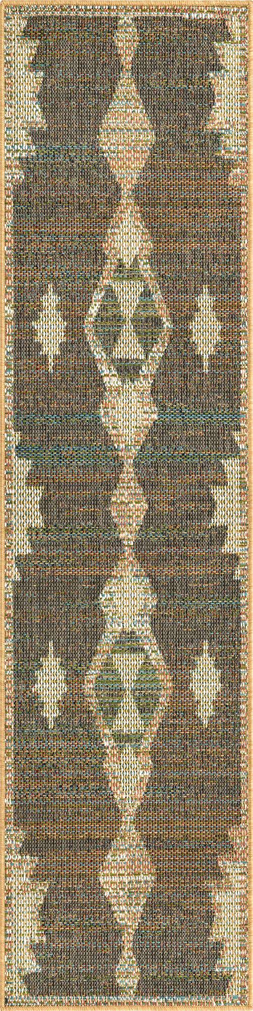 Multicolor 2' x 7' 10 Baja Outdoor Runner Area Rug Weather Resistant for Patio, Deck, Terrace, Balcony, Porch 100% Polypropylene Modern Outside Decor for Sale at Rug Engine