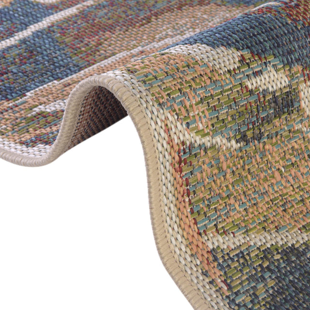 Multicolor 5' 3 x 7' 7 Baja Outdoor Rectangle Area Rug Weather Resistant for Patio, Deck, Terrace, Balcony, Porch 100% Polypropylene Modern Outside Decor for Sale at Rug Engine