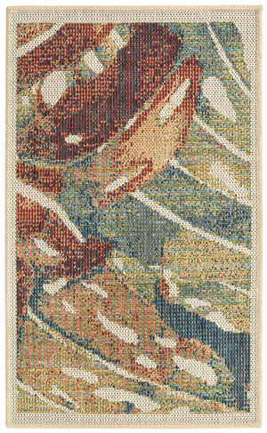 Multicolor 2' x 2' 11 Baja Outdoor Rectangle Area Rug Weather Resistant for Patio, Deck, Terrace, Balcony, Porch 100% Polypropylene Modern Outside Decor for Sale at Rug Engine