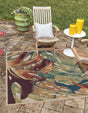 Multicolor 12' x 12' Baja Outdoor Square Area Rug Weather Resistant for Patio, Deck, Terrace, Balcony, Porch 100% Polypropylene Modern Outside Decor for Sale at Rug Engine
