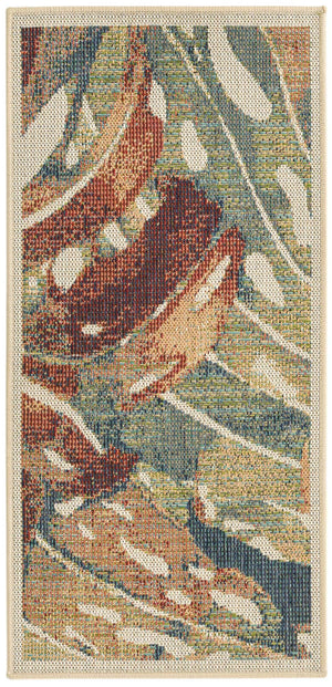 Multicolor 2' x 3' 11 Baja Outdoor Runner Area Rug Weather Resistant for Patio, Deck, Terrace, Balcony, Porch 100% Polypropylene Modern Outside Decor for Sale at Rug Engine