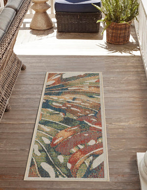 Multicolor 2' x 5' 11 Baja Outdoor Runner Area Rug Weather Resistant for Patio, Deck, Terrace, Balcony, Porch 100% Polypropylene Modern Outside Decor for Sale at Rug Engine