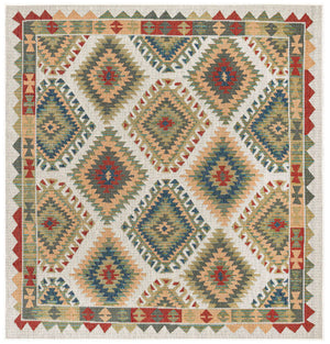 Ivory 7' 10 x 7' 10 Baja Outdoor Square Area Rug Weather Resistant for Patio, Deck, Terrace, Balcony, Porch 100% Polypropylene Modern Outside Decor for Sale at Rug Engine
