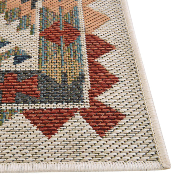 Ivory 2' x 4' Baja Outdoor Runner Area Rug Weather Resistant for Patio, Deck, Terrace, Balcony, Porch 100% Polypropylene Modern Outside Decor for Sale at Rug Engine