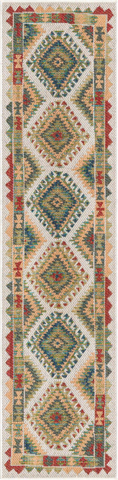 Ivory 2' x 7' 10 Baja Outdoor Runner Area Rug Weather Resistant for Patio, Deck, Terrace, Balcony, Porch 100% Polypropylene Modern Outside Decor for Sale at Rug Engine