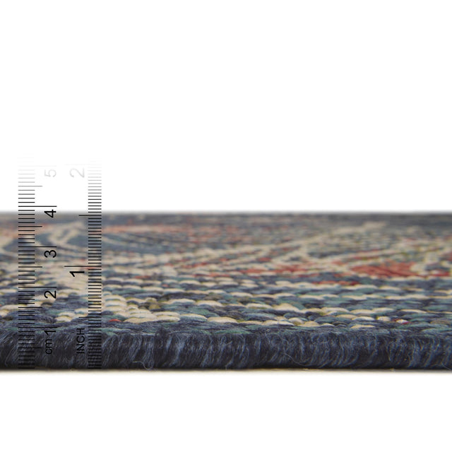Blue 5' 3 x 7' 7 Baja Outdoor Rectangle Area Rug Weather Resistant for Patio, Deck, Terrace, Balcony, Porch 100% Polypropylene Modern Outside Decor for Sale at Rug Engine