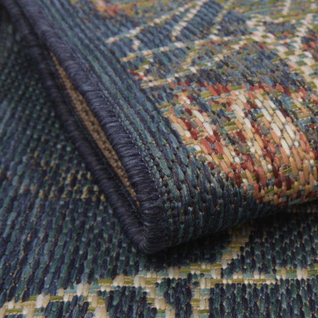 Blue 2' x 3' Baja Outdoor Rectangle Rug