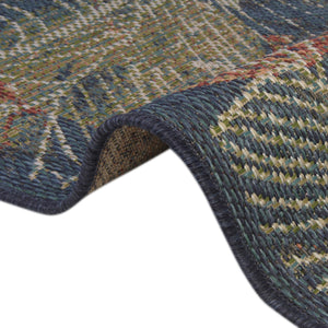 Blue 2' x 3' Baja Outdoor Rectangle Rug