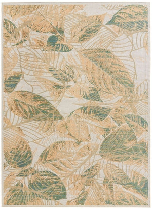 Ivory 9' x 12' Baja Outdoor Rectangle Area Rug Weather Resistant for Patio, Deck, Terrace, Balcony, Porch 100% Polypropylene Modern Outside Decor for Sale at Rug Engine