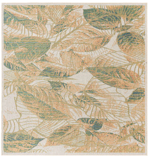 Ivory 7' 10 x 7' 10 Baja Outdoor Square Area Rug Weather Resistant for Patio, Deck, Terrace, Balcony, Porch 100% Polypropylene Modern Outside Decor for Sale at Rug Engine