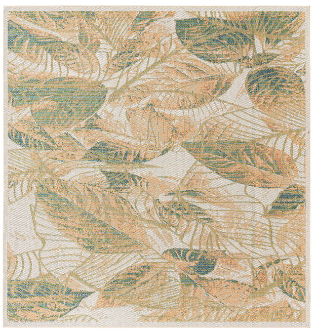 Ivory 7' 10 x 7' 10 Baja Outdoor Square Area Rug Weather Resistant for Patio, Deck, Terrace, Balcony, Porch 100% Polypropylene Modern Outside Decor for Sale at Rug Engine