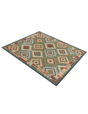 Green 7' 10 x 10' Baja Outdoor Rectangle Area Rug Weather Resistant for Patio, Deck, Terrace, Balcony, Porch 100% Polypropylene Modern Outside Decor for Sale at Rug Engine