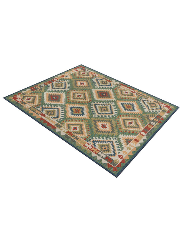 Green 7' 10 x 10' Baja Outdoor Rectangle Area Rug Weather Resistant for Patio, Deck, Terrace, Balcony, Porch 100% Polypropylene Modern Outside Decor for Sale at Rug Engine