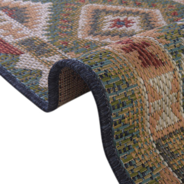 Green 5' 3 x 8' Baja Outdoor Rectangle Rug