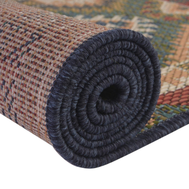 Green 4' x 6' Baja Outdoor Rectangle Area Rug Weather Resistant for Patio, Deck, Terrace, Balcony, Porch 100% Polypropylene Modern Outside Decor for Sale at Rug Engine