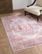 Washable Beige 10' 6 x 13' 1 Maahru Rectangle Area Rug Easy to Clean Stain Resistant & Durable Polyester Chenille Carpet for Living, Dining, Bedrooms, Kitchen for Sale at Rug Engine